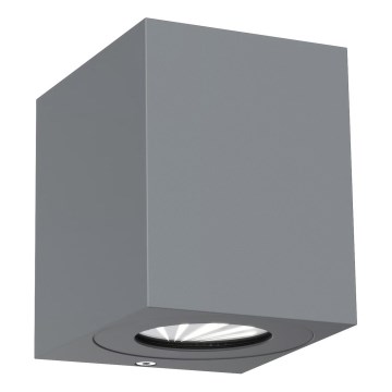 Nordlux - Aplique de pared LED para exteriores CANTO, 2 x LED de 5 W, 230 V, IP44, gris