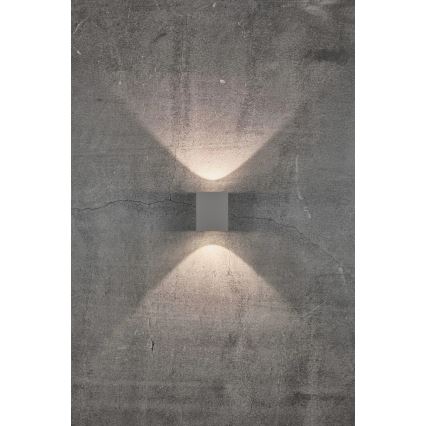 Nordlux - Aplique de pared LED para exteriores CANTO, 2 x LED de 5 W, 230 V, IP44, gris