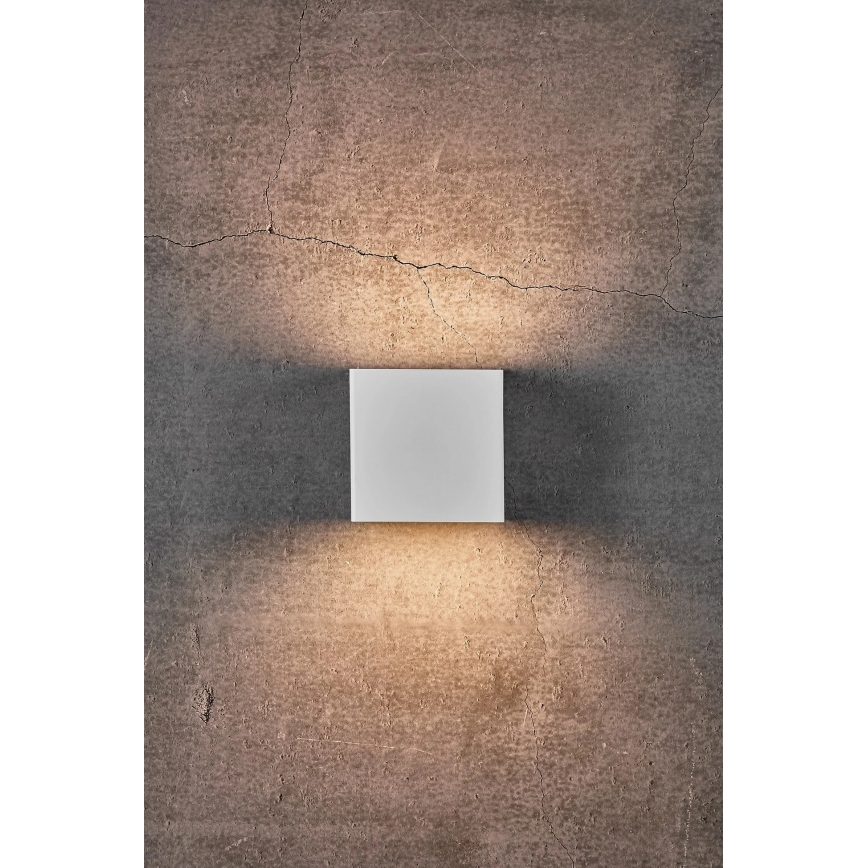 Nordlux - Aplique de pared exterior LED regulable TURN LED/13,8W/230V IP54 blanco