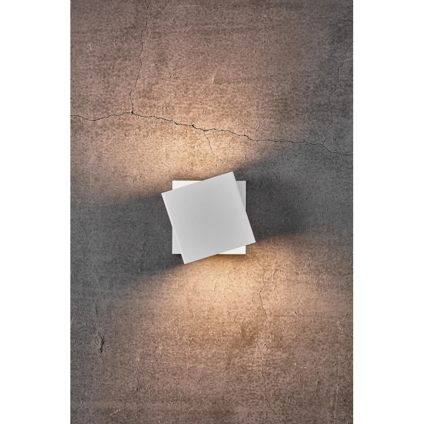 Nordlux - Aplique de pared exterior LED regulable TURN LED/13,8W/230V IP54 blanco