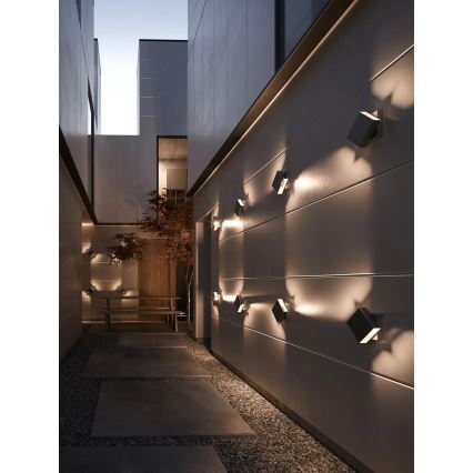 Nordlux - Aplique de pared exterior LED regulable TURN LED/13,8W/230V IP54 negro