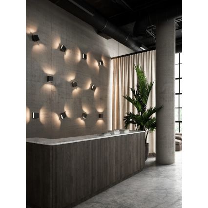 Nordlux - Aplique de pared exterior LED regulable TURN LED/13,8W/230V IP54 negro