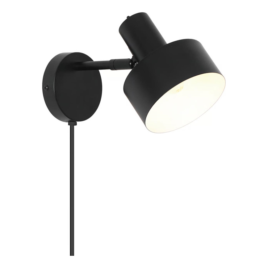 Nordlux - Aplique de pared MATIS 1xE27/15W/230V negro