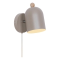 Nordlux - Aplique de pared orientable GASTON 1xE27/15W/230V beige
