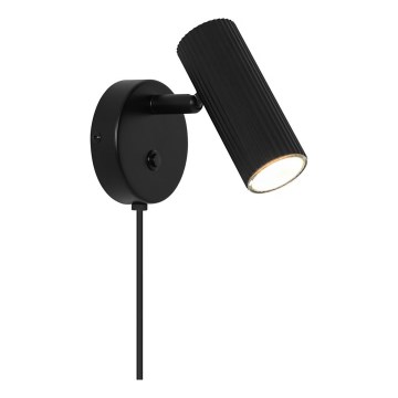 Nordlux - Aplique de pared orientable VICO 1xGU10/5W/230V negro