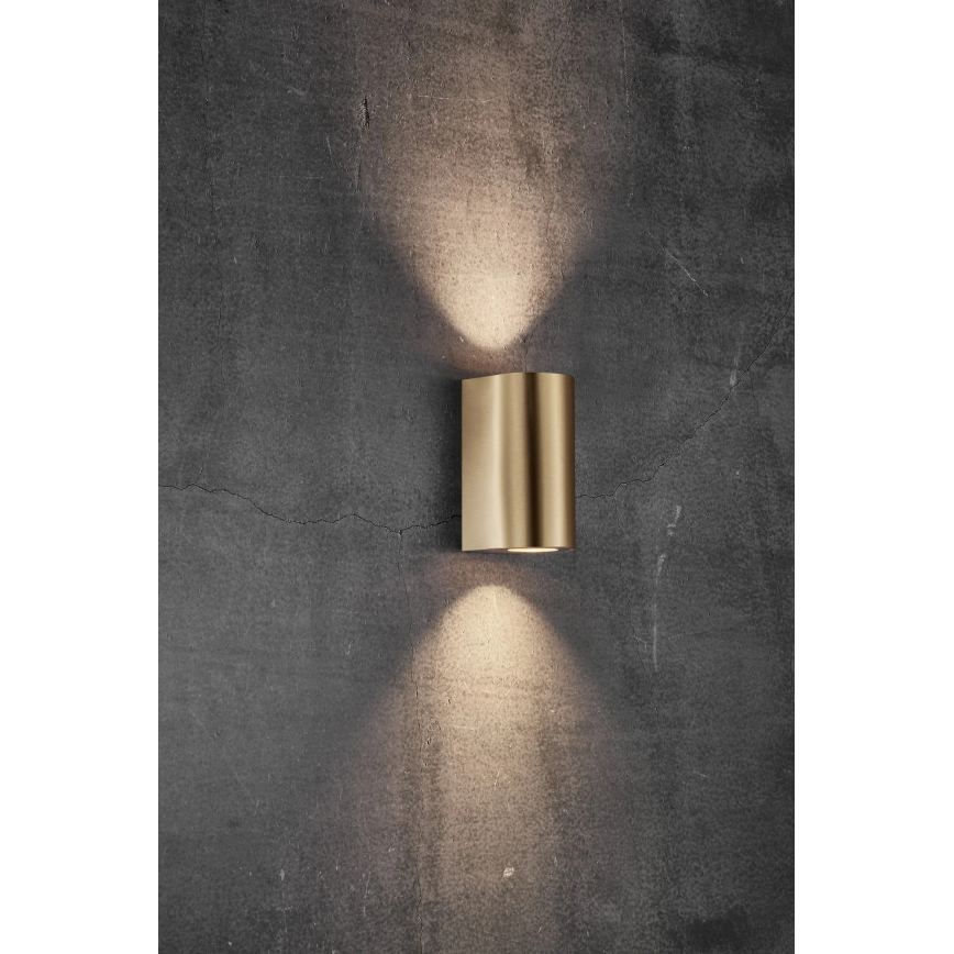Nordlux - Aplique de pared para exterior CANTO 2xGU10/28W/230V IP44, latón
