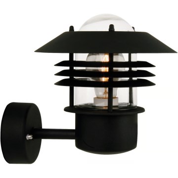Nordlux - Aplique de pared para exterior VEJERS 1xE27/60W/230V IP54 negro