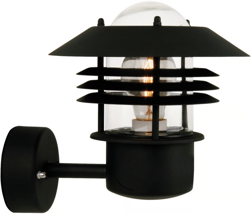 Nordlux - Aplique de pared para exterior VEJERS 1xE27/60W/230V IP54 negro
