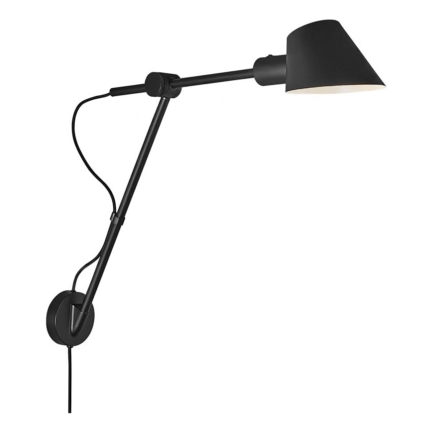 Nordlux - Aplique de pared STAY 1xE27/60W/230V negro