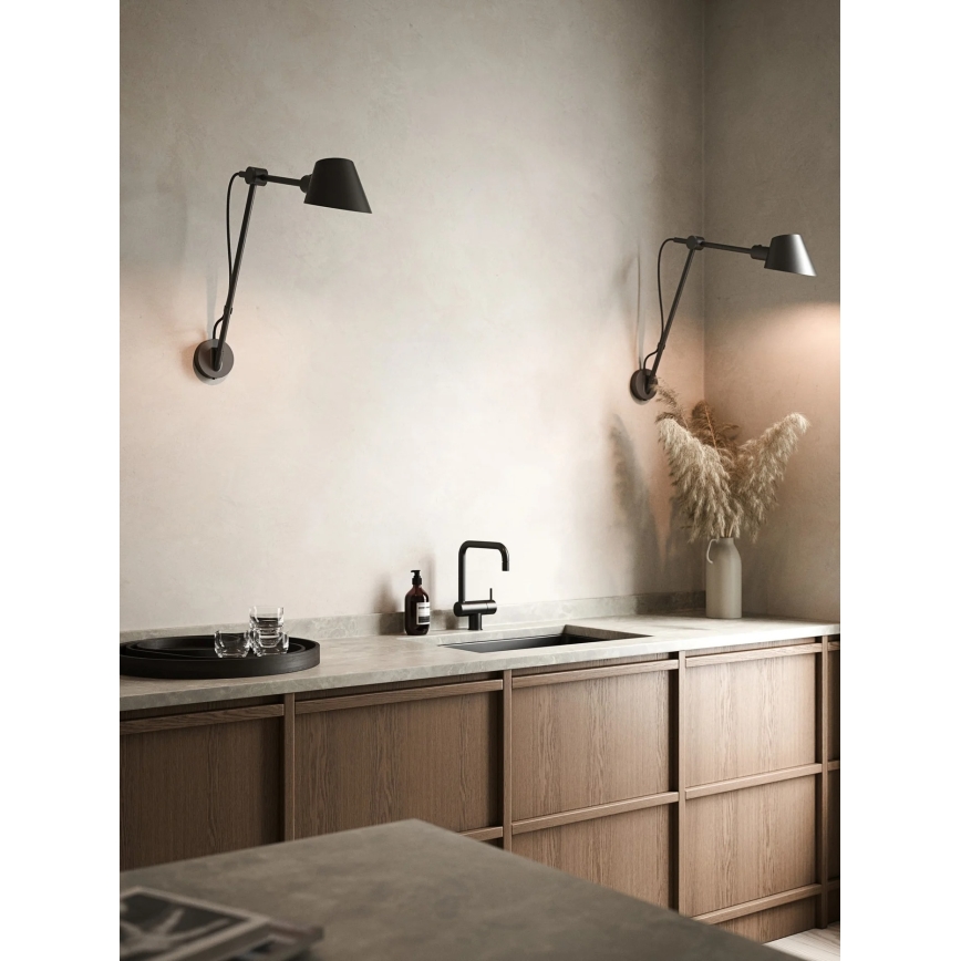 Nordlux - Aplique de pared STAY 1xE27/60W/230V negro