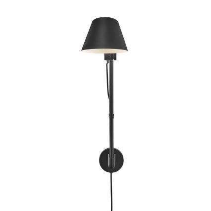 Nordlux - Aplique de pared STAY 1xE27/60W/230V negro
