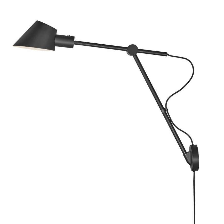 Nordlux - Aplique de pared STAY 1xE27/60W/230V negro