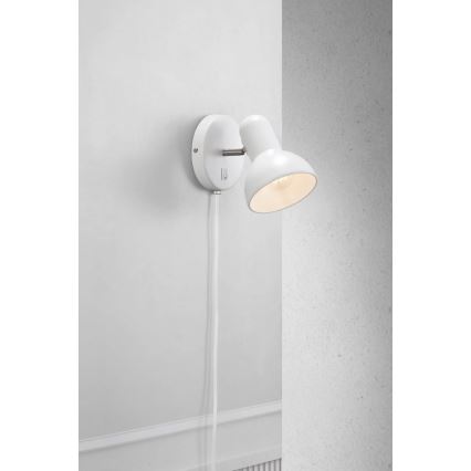 Nordlux - Aplique de pared TEXAS 1xE27/60W/230V blanco