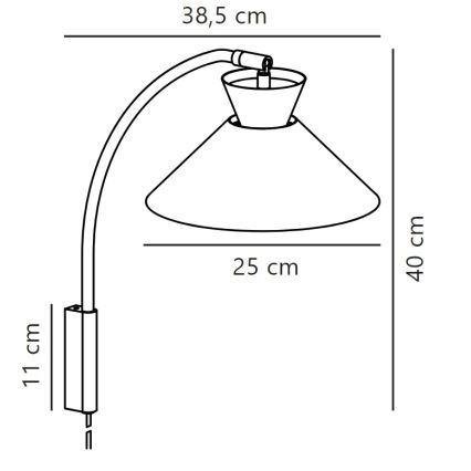 Nordlux - Aplique DIAL 1xE27/40W/230V blanco