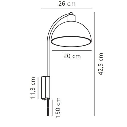 Nordlux - Aplique ELLEN 1xE14/40W/230V cromo brillante