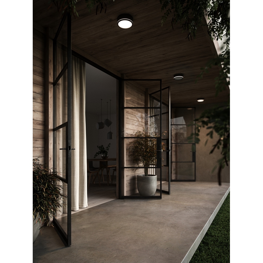 Nordlux - Aplique LED de exterior regulable AVA SMART LED/9,5W/230V 2700K IP54 negro
