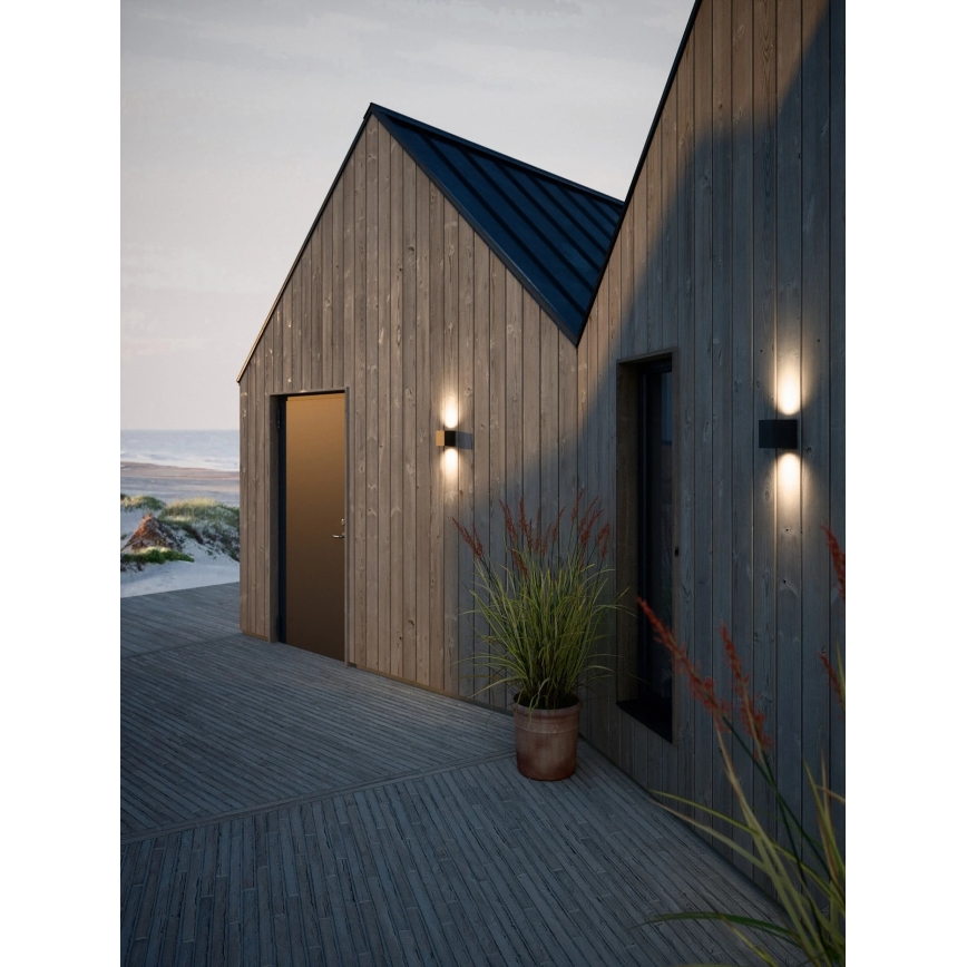 Nordlux - Aplique LED de pared exterior CANTO 2xLED/6W/230V IP44 negro