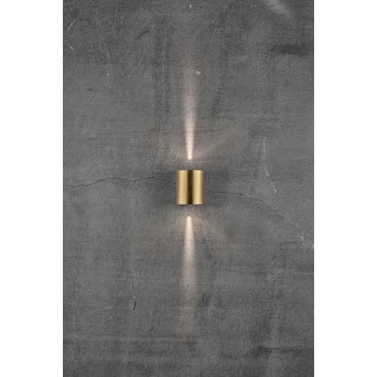 Nordlux - Aplique LED de pared para exterior CANTO 2xLED/6W/230V IP44 latón