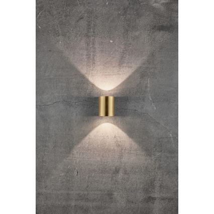 Nordlux - Aplique LED de pared para exterior CANTO 2xLED/6W/230V IP44 latón