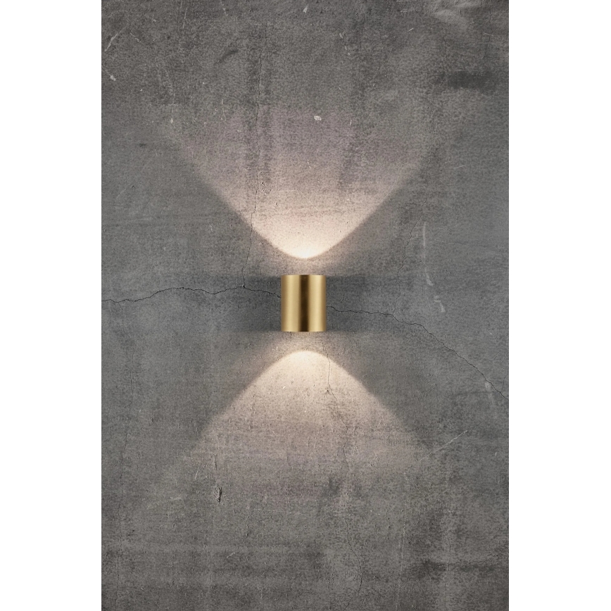 Nordlux - Aplique LED de pared para exterior CANTO 2xLED/6W/230V IP44 latón