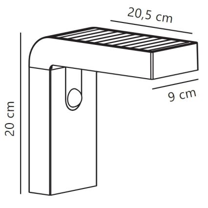 Nordlux - Aplique LED solar con sensor ALYA LED/5W/3,7V IP44 2200 mAh