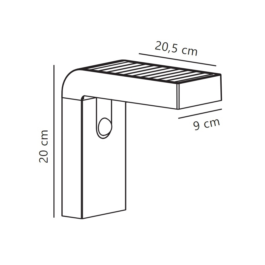 Nordlux - Aplique LED solar con sensor ALYA LED/5W/3,7V IP44 2200 mAh