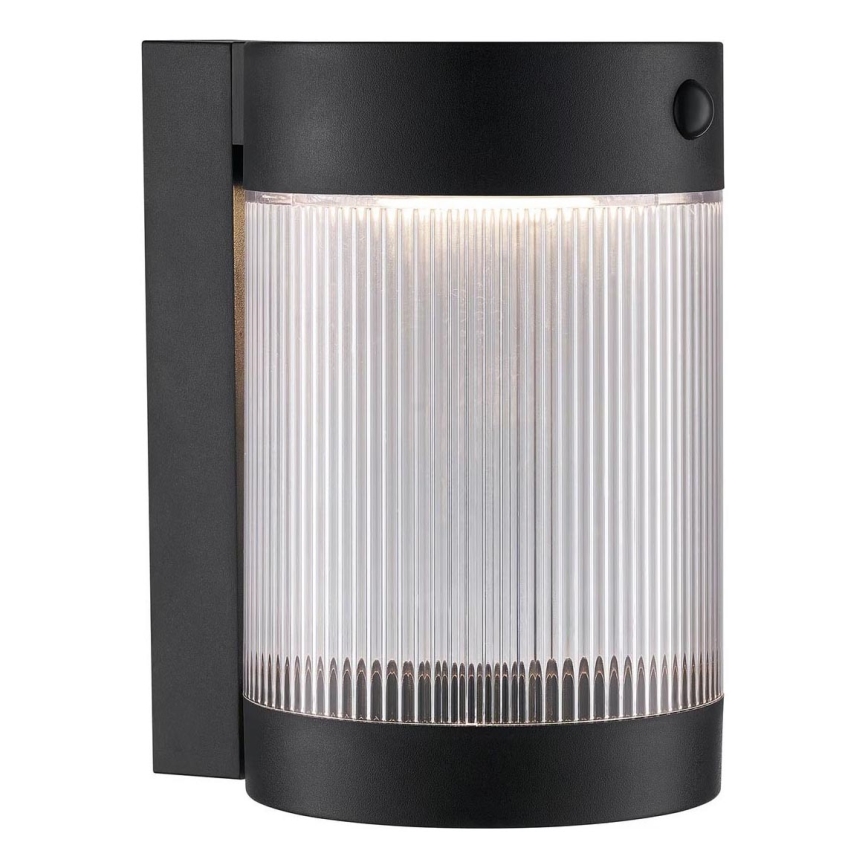 Nordlux - Aplique LED solar con sensor COUPAR LED/3,2W/5V 3000K IP44 1800 mAh negro