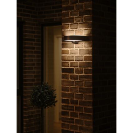 Nordlux - Aplique LED solar con sensor MONAY LED/5W/5V 3000K IP44 2000 mAh negro