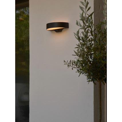 Nordlux - Aplique LED solar con sensor MONAY LED/5W/5V 3000K IP44 2000 mAh negro