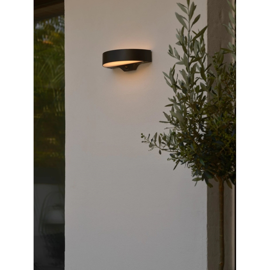 Nordlux - Aplique LED solar con sensor MONAY LED/5W/5V 3000K IP44 2000 mAh negro