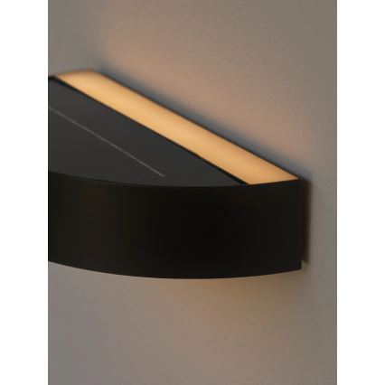 Nordlux - Aplique LED solar con sensor MONAY LED/5W/5V 3000K IP44 2000 mAh negro