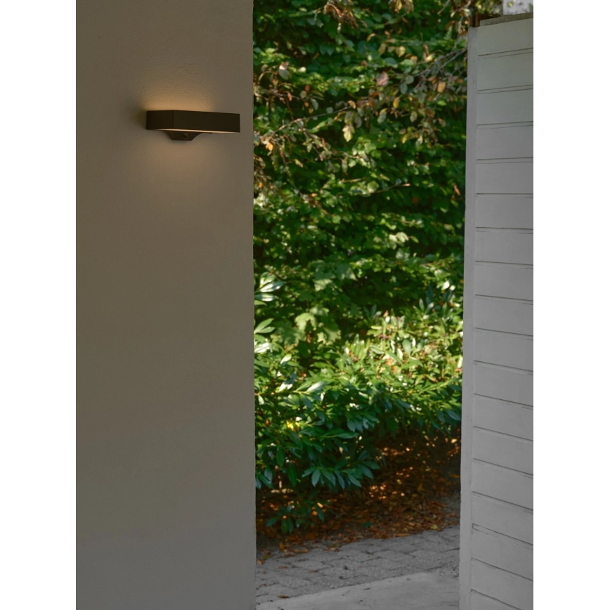 Nordlux - Aplique LED solar con sensor MONAY LED/5W/5V 3000K IP44 2000 mAh negro