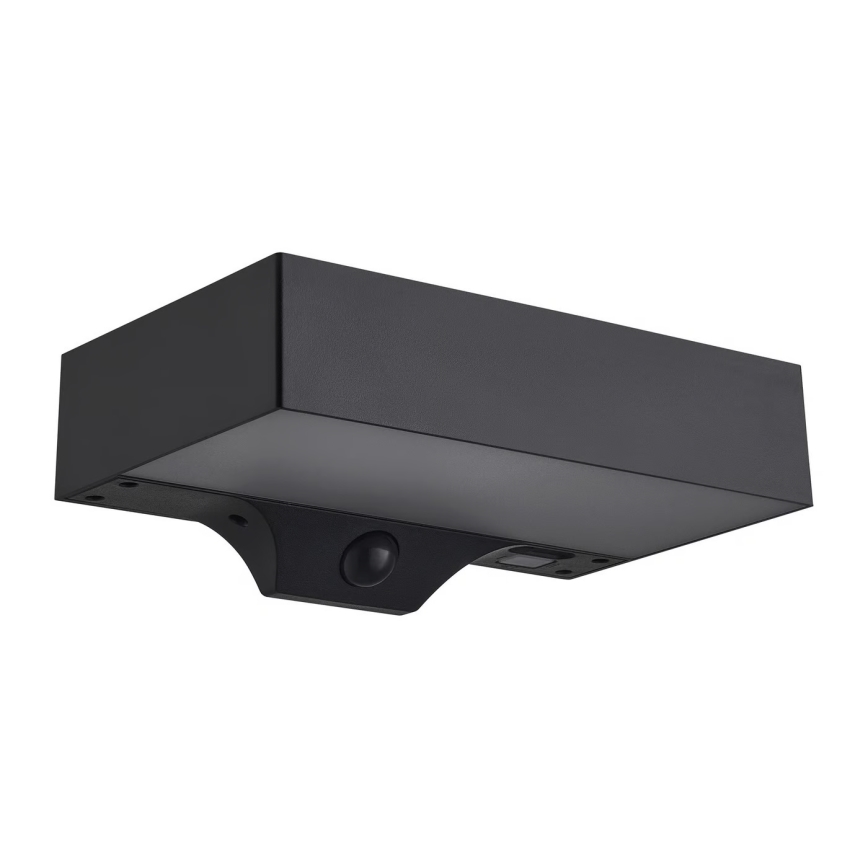 Nordlux - Aplique LED solar con sensor MONAY LED/5W/5V 3000K IP44 2000 mAh negro