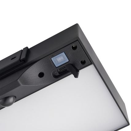 Nordlux - Aplique LED solar con sensor MONAY LED/5W/5V 3000K IP44 2000 mAh negro