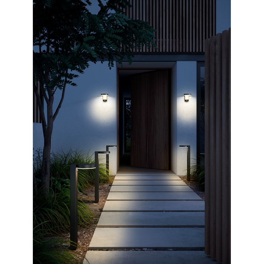 Nordlux - Aplique solar LED de pared con sensor RICA LED/5W/3,7V IP44 2200 mAh redondo