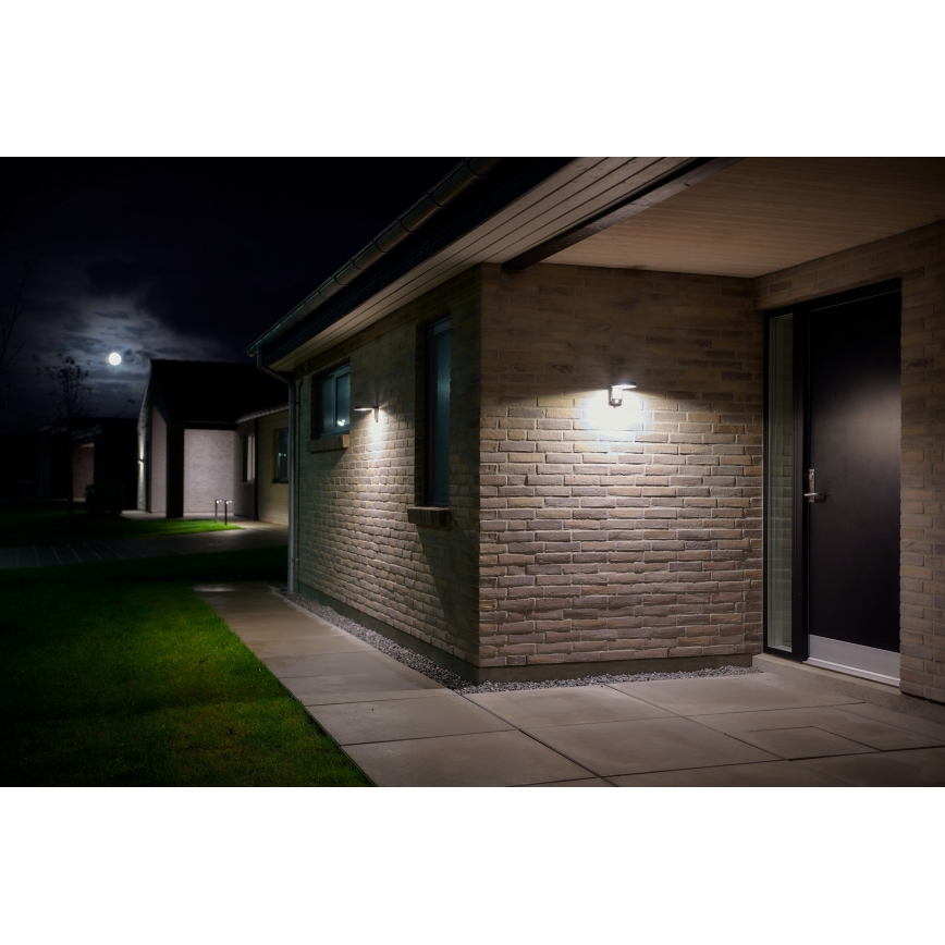 Nordlux - Aplique solar LED de pared con sensor RICA LED/5W/3,7V IP44 2200 mAh redondo