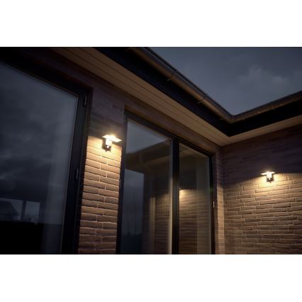 Nordlux - Aplique solar LED de pared con sensor RICA LED/5W/3,7V IP44 2200 mAh angular