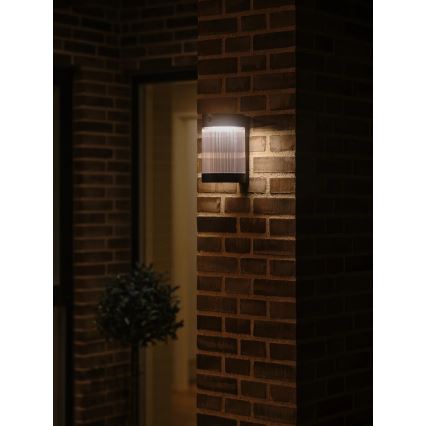 Nordlux - Aplique LED solar con sensor COUPAR LED/3,2W/5V 3000K IP44 1800 mAh negro
