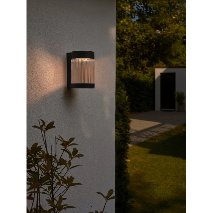 Nordlux - Aplique LED solar con sensor COUPAR LED/3,2W/5V 3000K IP44 1800 mAh negro