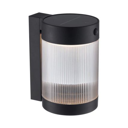 Nordlux - Aplique LED solar con sensor COUPAR LED/3,2W/5V 3000K IP44 1800 mAh negro