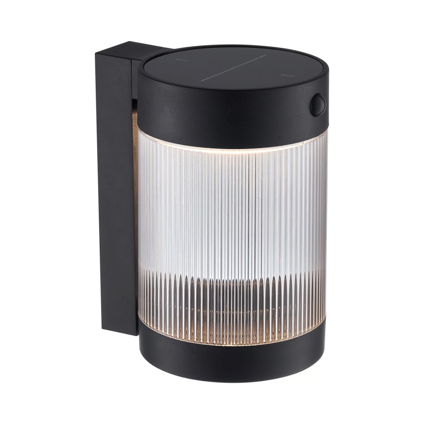 Nordlux - Aplique LED solar con sensor COUPAR LED/3,2W/5V 3000K IP44 1800 mAh negro