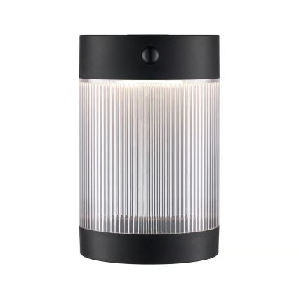 Nordlux - Aplique LED solar con sensor COUPAR LED/3,2W/5V 3000K IP44 1800 mAh negro