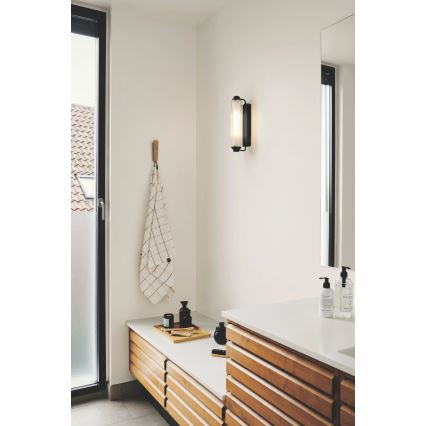 Nordlux - Aplique para espejo de baño NIMAL 2xE14/25W/230V IP44 negro