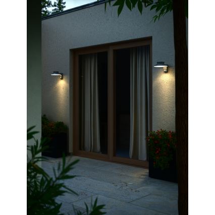 Nordlux - Aplique solar de pared con sensor JUSTINA LED/5W/3,7V IP44 1800 mAh