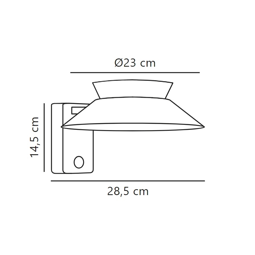 Nordlux - Aplique solar de pared con sensor JUSTINA LED/5W/3,7V IP44 1800 mAh