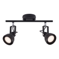 Nordlux - Foco ASLAK 2xGU10/35W/230V negro