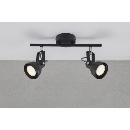 Nordlux - Foco ASLAK 2xGU10/35W/230V negro