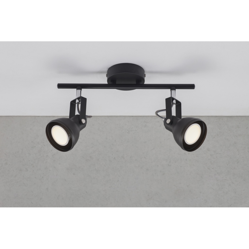 Nordlux - Foco ASLAK 2xGU10/35W/230V negro