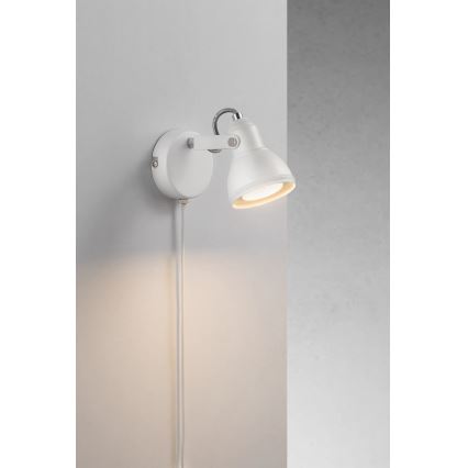Nordlux - Foco de pared ASLAK 1xGU10/35W/230V blanco
