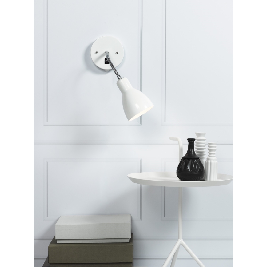 Nordlux - Nástěnné flexible Foco CYCLONE 1xE14/15W/230V blanco